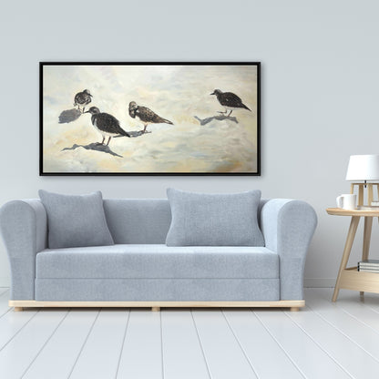 Toile Bécasseau | Cadre marron pour décoration intérieure