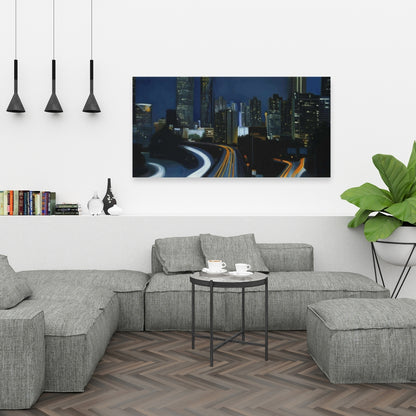 Atlanta at Night Blue Canvas | Home Decor | Building Cities