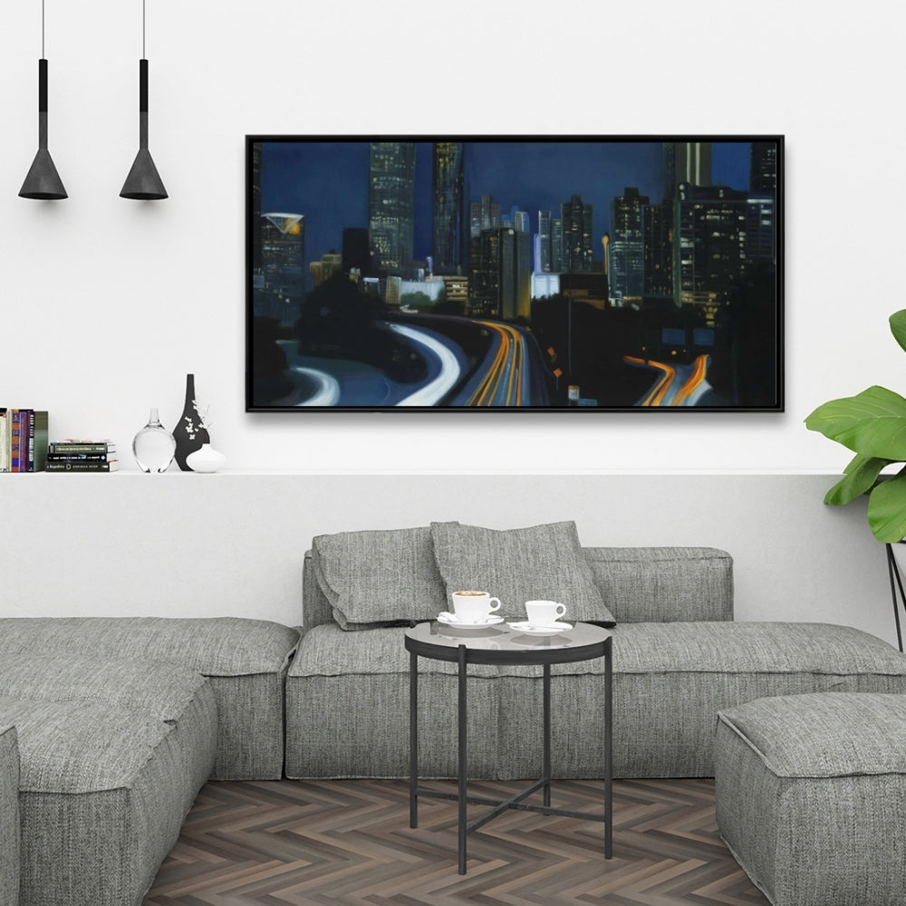 Toile encadrée Atlanta la nuit | Décoration de chambre urbaine