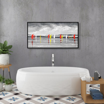 Sailboats on the Lake | Coastal Canvas Art for Home Decor