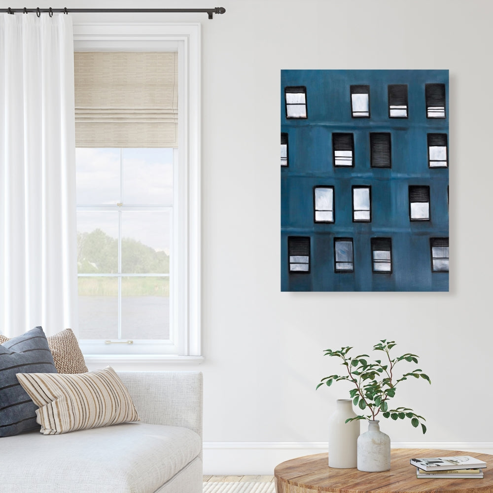 Urban Building Canvas - Contemporary Bedroom Wall Art Decor
