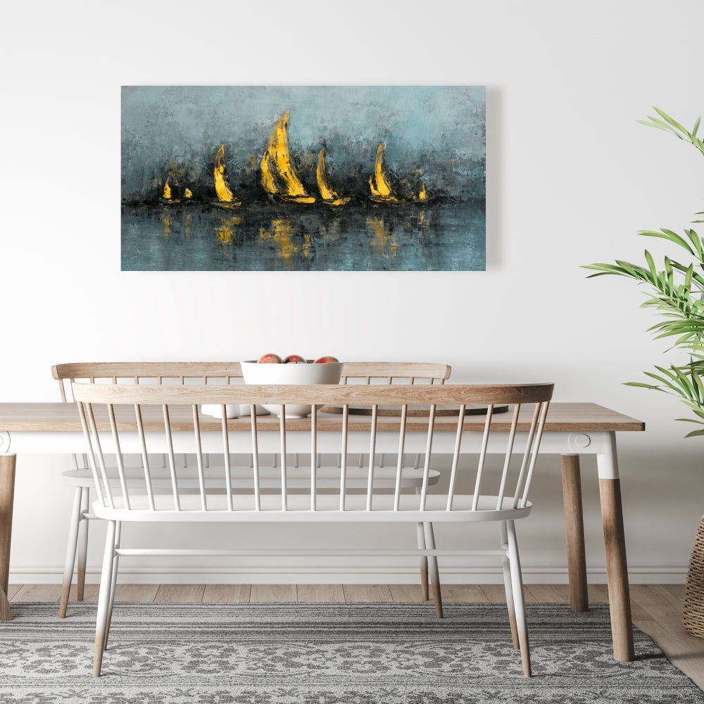 Set Sail Abstract Canvas | Bedroom Home Decor Wall Art