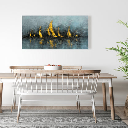 Set Sail Abstract Canvas | Bedroom Home Decor Wall Art