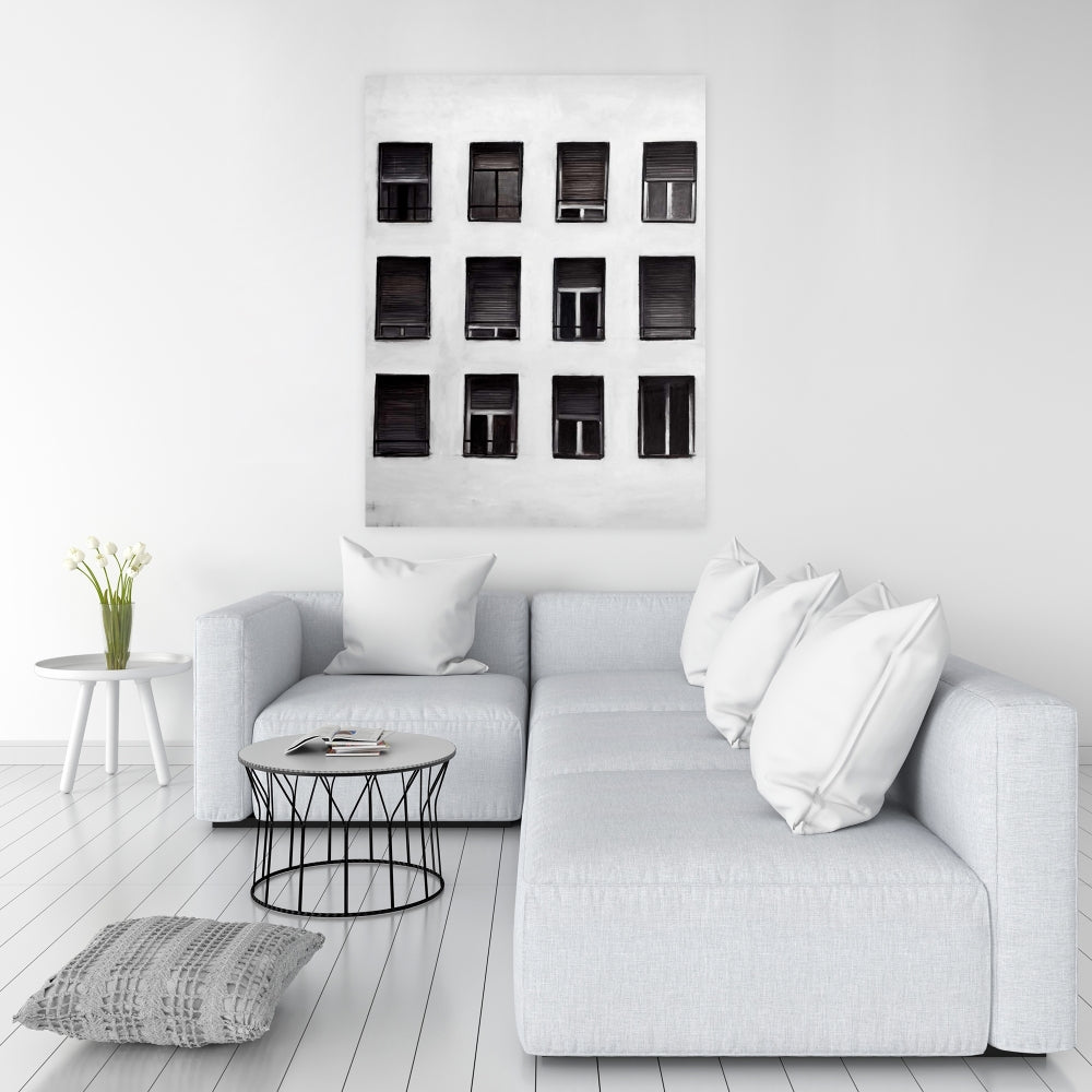 Windows Canvas - Building Contemporary Cities Home Decor Art