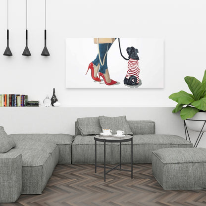 Blue Best Friends Fashion Canvas - Home Decor for Pet Lovers