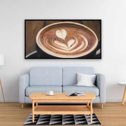 Toile artistique Cappuccino - Décoration d'intérieur gastronomique