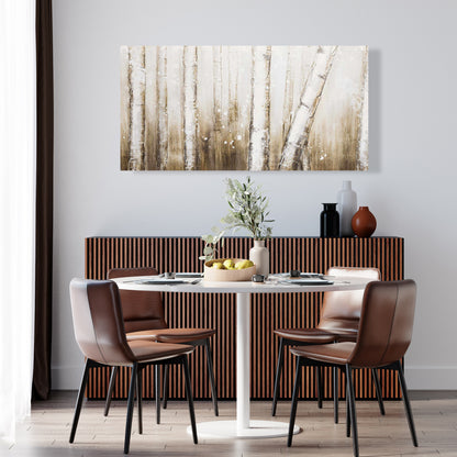 Texturized Abstract Forest Canvas - Modern Brown Bedroom Decor