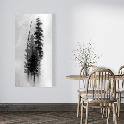 Silhouette of Trees - White Canvas Art | Home Decor Wall Art