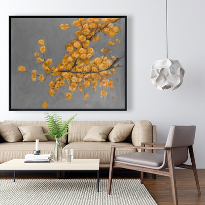 Golden Wattle Floral Canvas | Botanical Home Decor Wall Art
