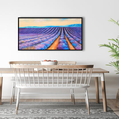 Lavender Fields Botanical Bedroom Canvas | Contemporary Home Decor
