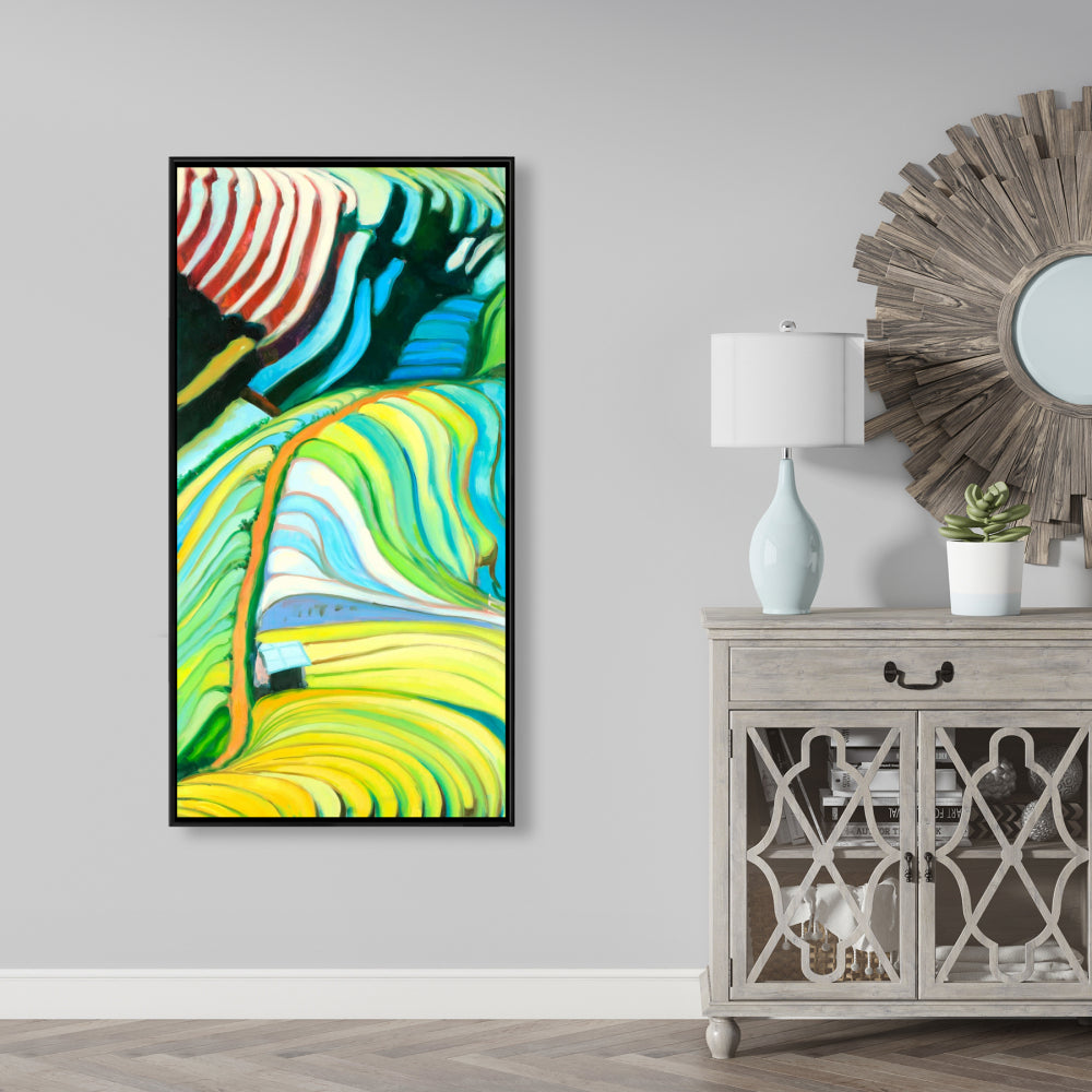 Terraced Rice Fields Vietnam Canvas | Home Decor | Blue Frame