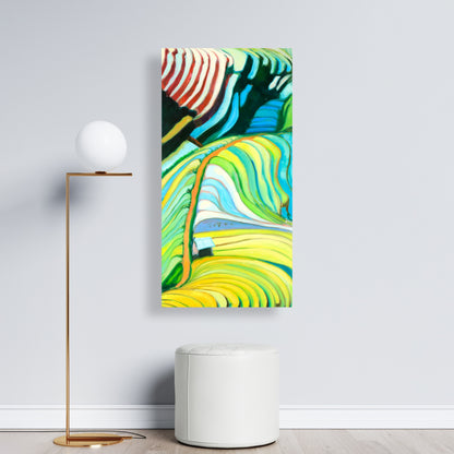 Asian Blue Canvas - Terraced Rice Fields to Vietnam Decor