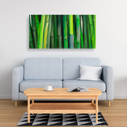 Toile de bambou – Décoration de chambre botanique | Art floral