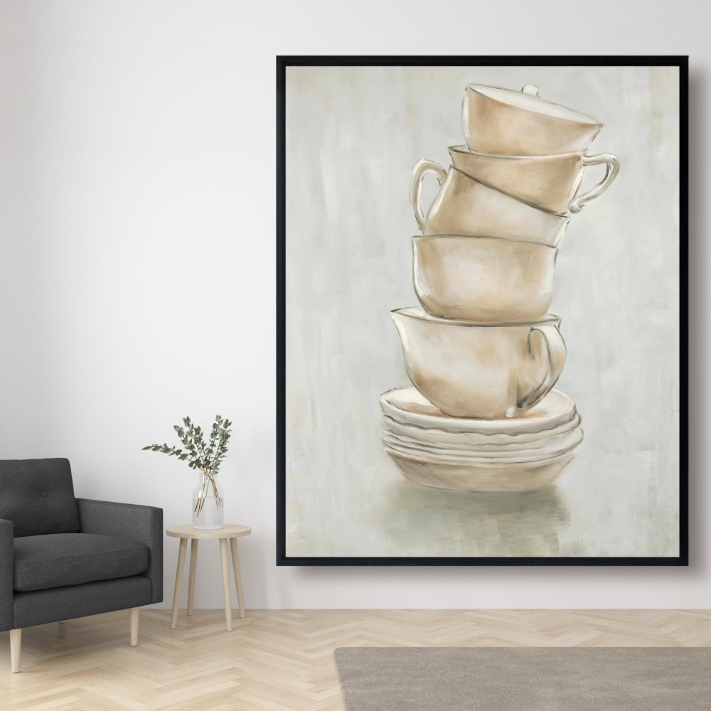 Toiles de tasses à café contemporaines | Décoration murale de cuisine