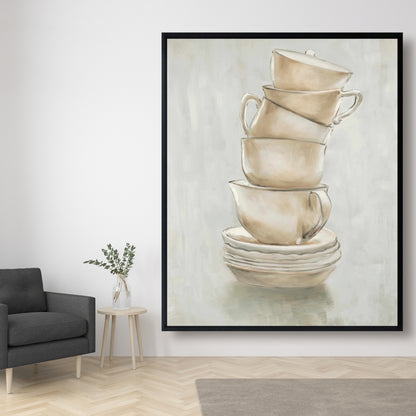 Toiles de tasses à café contemporaines | Décoration murale de cuisine