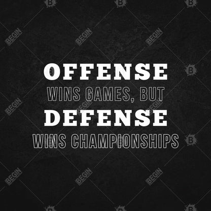 Offense Wins Games Canvas - Man Cave Decor for American Homes