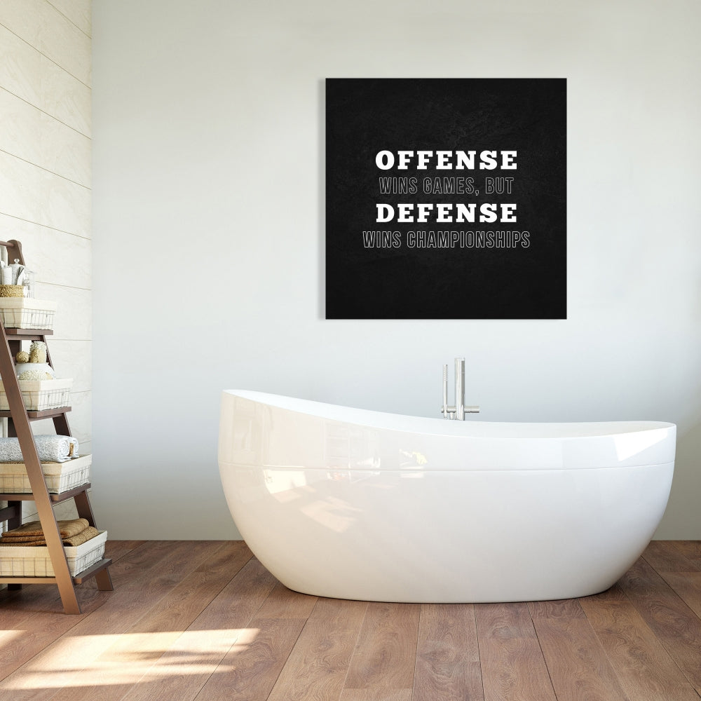 Offense Wins Games Canvas - Man Cave Decor for American Homes
