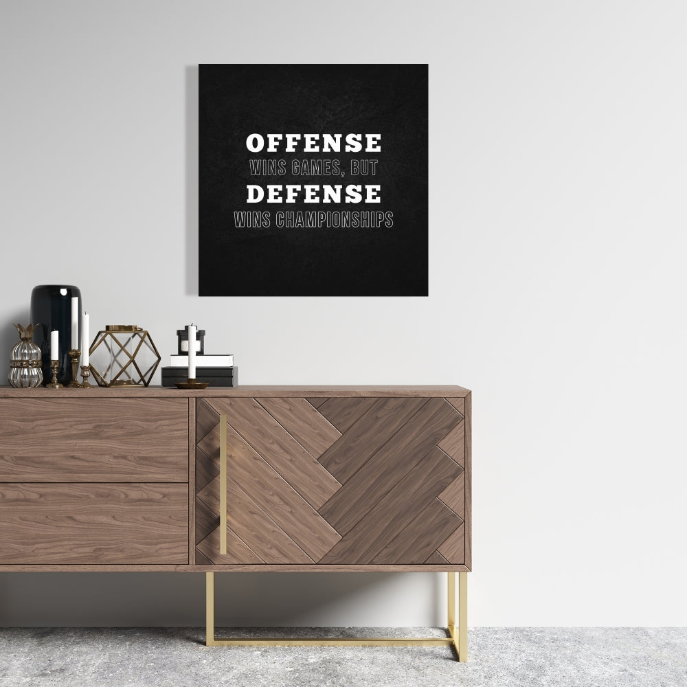 Offense Wins Games Canvas - Man Cave Decor for American Homes