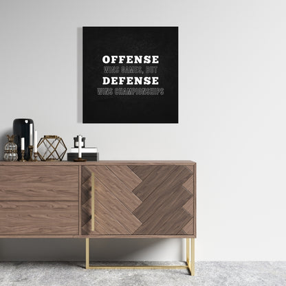 Offense Wins Games Canvas - Man Cave Decor for American Homes