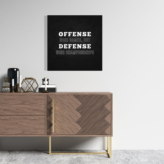 Offense Wins Games Canvas - Man Cave Decor for American Homes