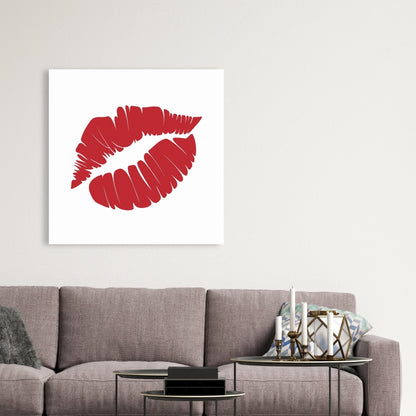 Red Lipstick Mark Canvas | Beauty Figurative Bedroom Decor