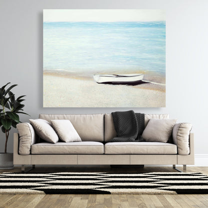Along the Sea Coastal Marine Blue Canvas | Home Decor Art