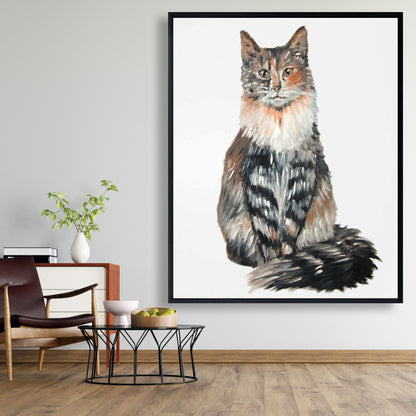Norwegian Forest Cat Framed Canvas - Home Decor for Pet Lovers