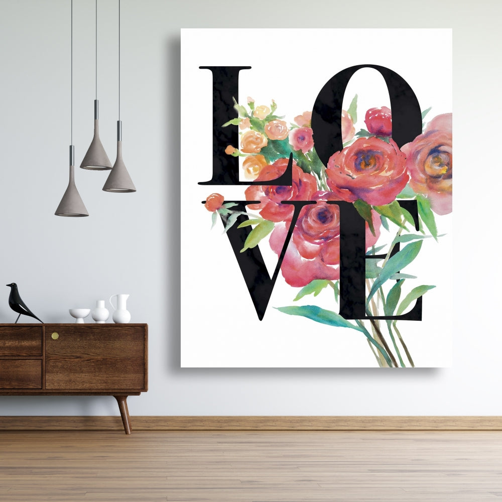 Love Black Canvas - Motivational Bedroom Decor | American Quotes