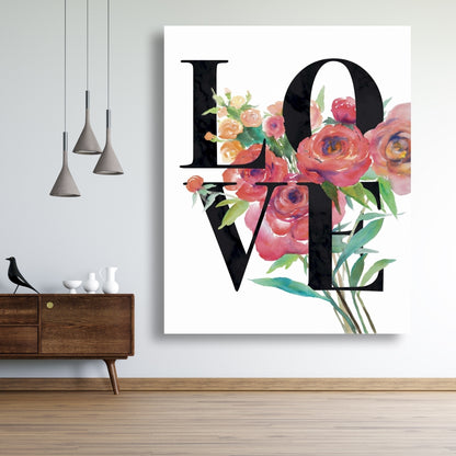 Love Black Canvas - Motivational Bedroom Decor | American Quotes