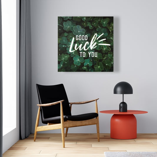 Modern Living Room Green Canvas - Good Luck to You Decor