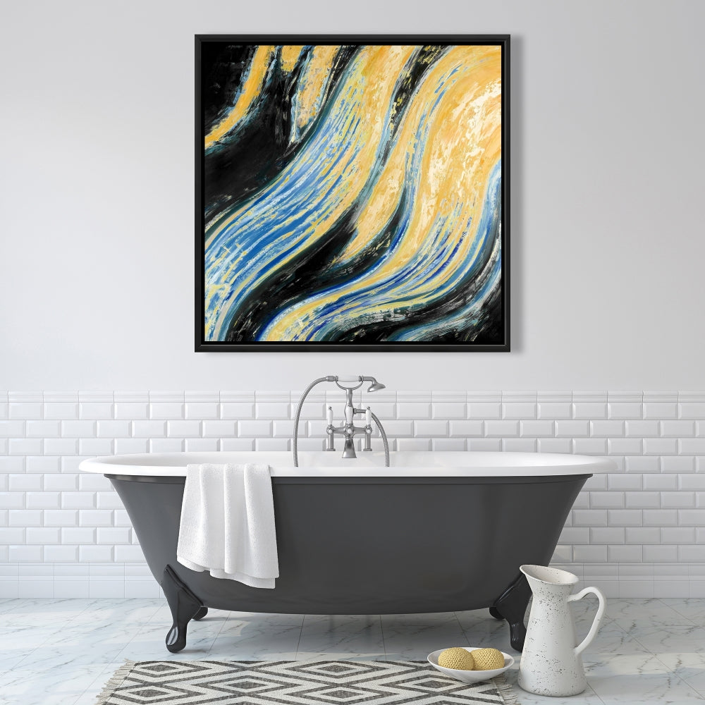 Wavy Wave Abstract Canvas - Modern Living Room Wall Decor