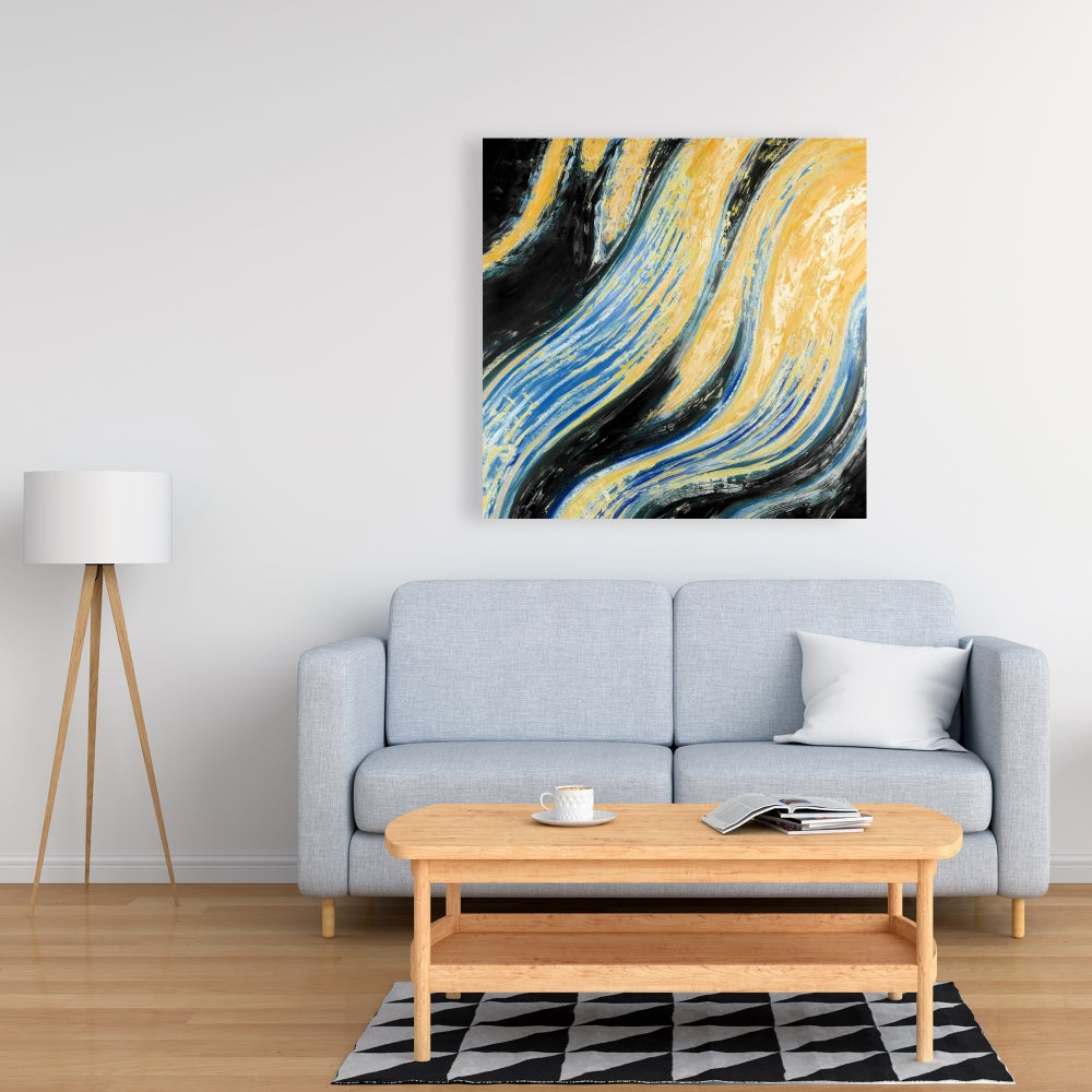Wavy Wave Canvas | Modern Living Room Wall Art Decor