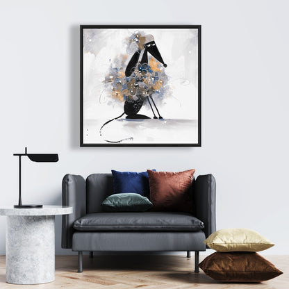 Toile représentant un lévrier afghan | Décoration de chambre américaine