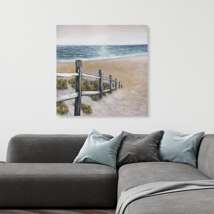 Soft Seaside American Sea Blue Canvas | Home Decor Art