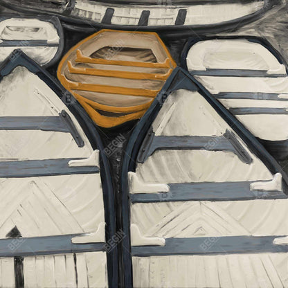 Toile encadrée Canoës - Décoration de salle de bain, bateau, art marin