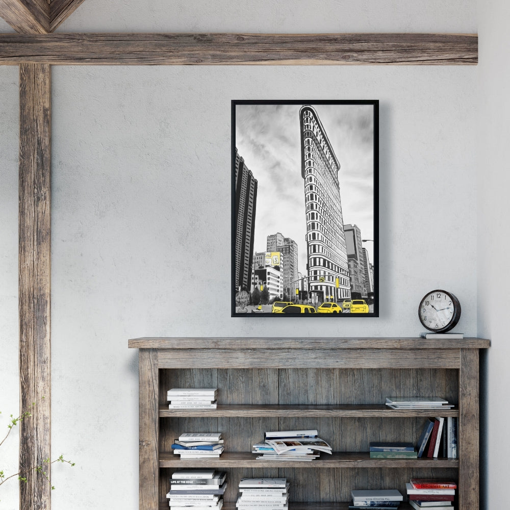 Toile encadrée « Schéma du Flatiron Building » | Décoration d'intérieur à New York
