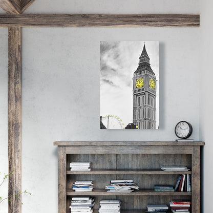 Outline of Big Ben in London Canvas | Bedroom Wall Art Decor