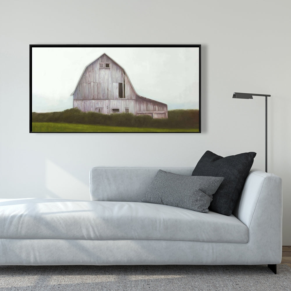 Rustic Barn Framed Canvas | Architecture Living Room Decor