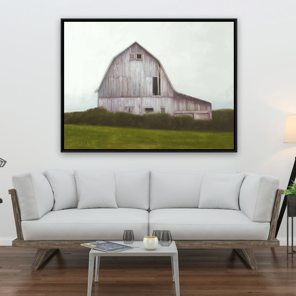 Rustic Barn Framed Canvas | Architecture Living Room Decor