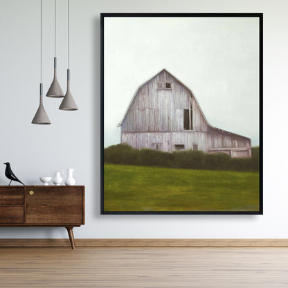 Rustic Barn Framed Canvas | Architecture Living Room Decor