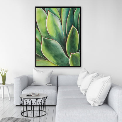 Plante d'agave aquarelle - Toile botanique exotique pour décoration de chambre