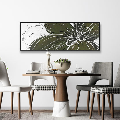 White Bedroom Botanical Canvas | Green Flower Home Decor