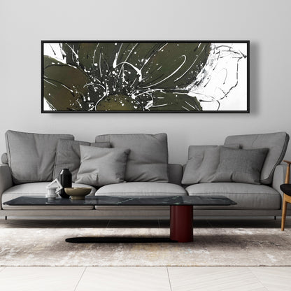 White Bedroom Botanical Canvas - Abstract Flower Home Decor