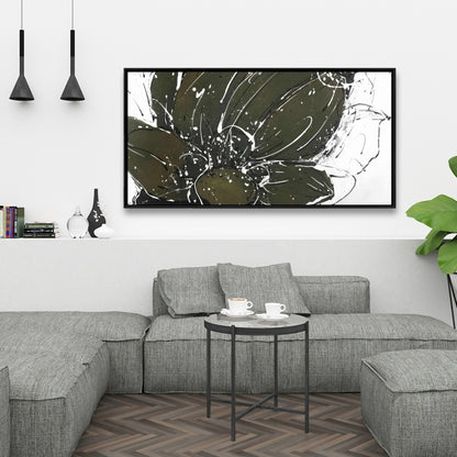 White Bedroom Botanical Canvas - Abstract Flower Home Decor