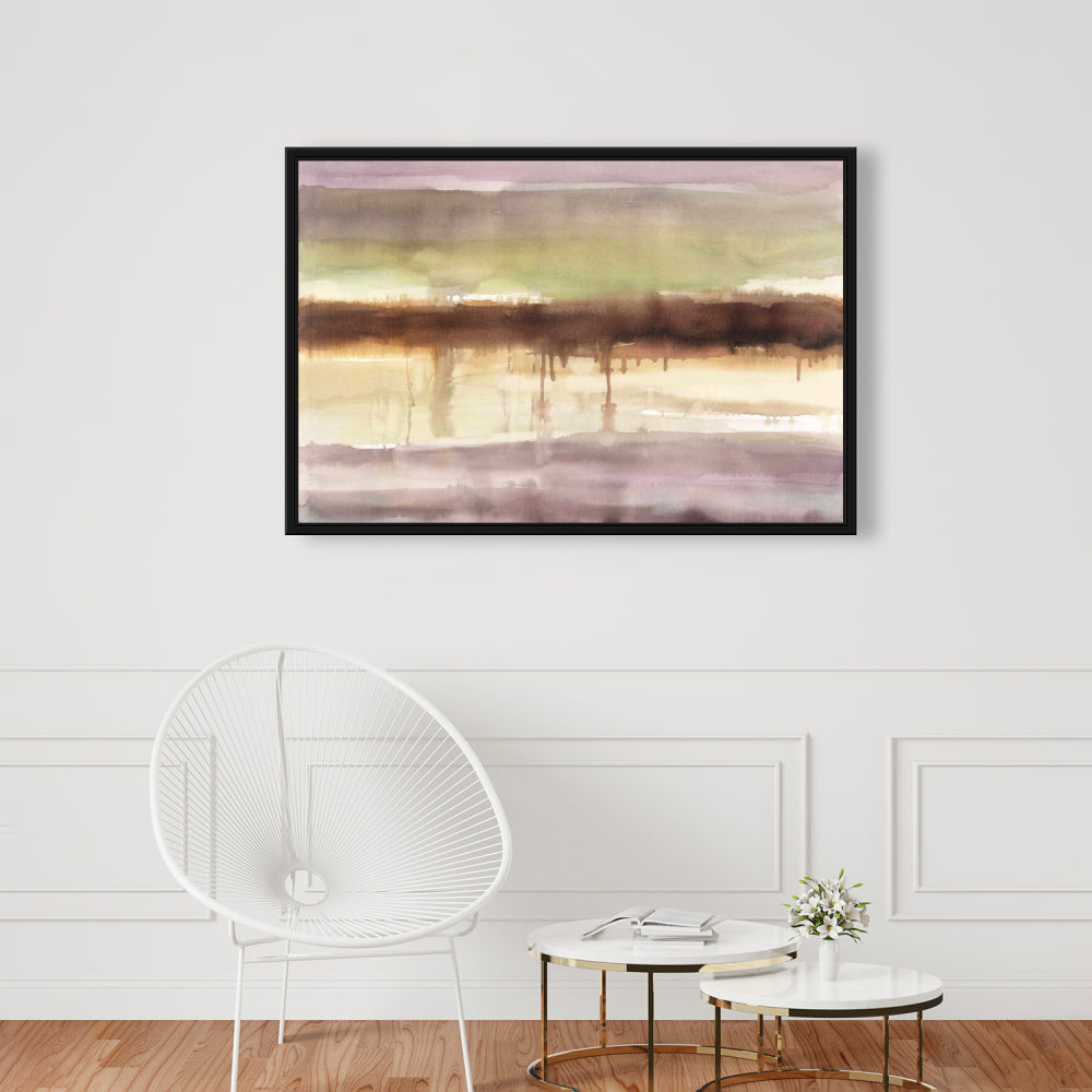 Toile encadrée abstraite à rayures - Décoration d'intérieur