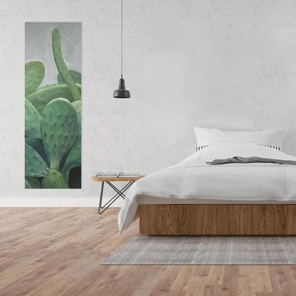 Cactus Bundle Exotic Gray Floral Botanical Canvas Home Decor