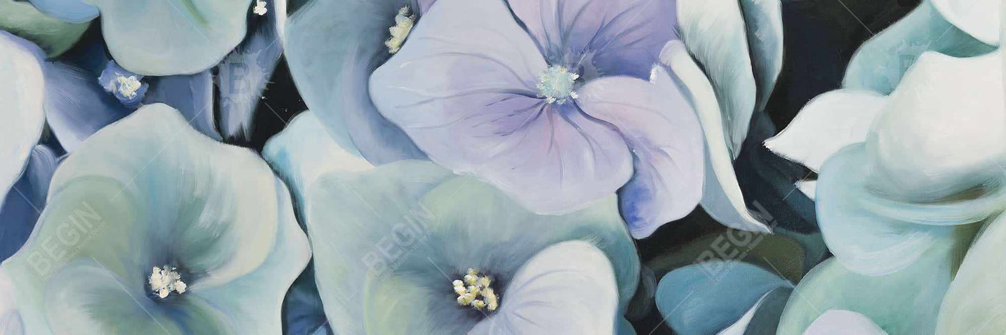 Purple Rustic Bedroom Canvas | Hydrangea Plant Home Decor