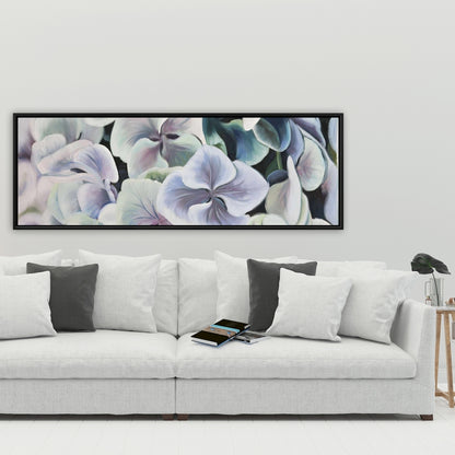 Colorful Hydrangea Flowers Canvas - Purple Rustic Bedroom Decor