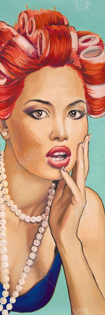 Pin-Up Girl Canvas | Retro Bedroom Decor | Framed Wall Art