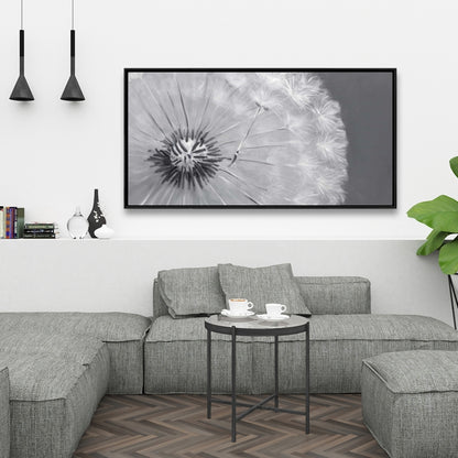 Romantic Dandelion Puff Ball Framed Canvas | Home Decor Art